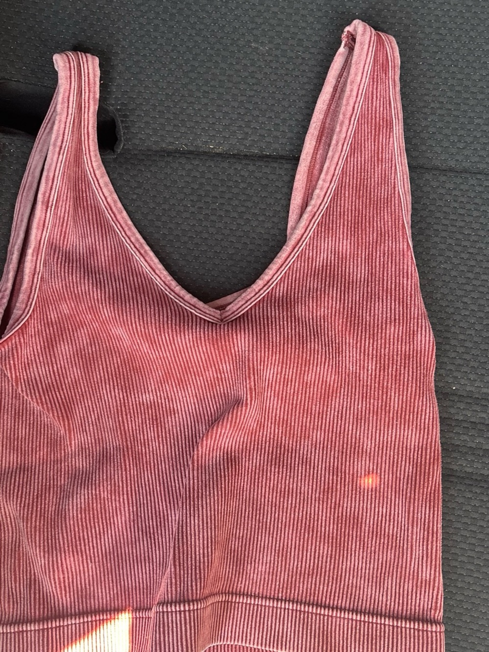 Zenana Outfitters Ribbed V-Neck Tank Top in Dusty Rose. *ship same day!*
